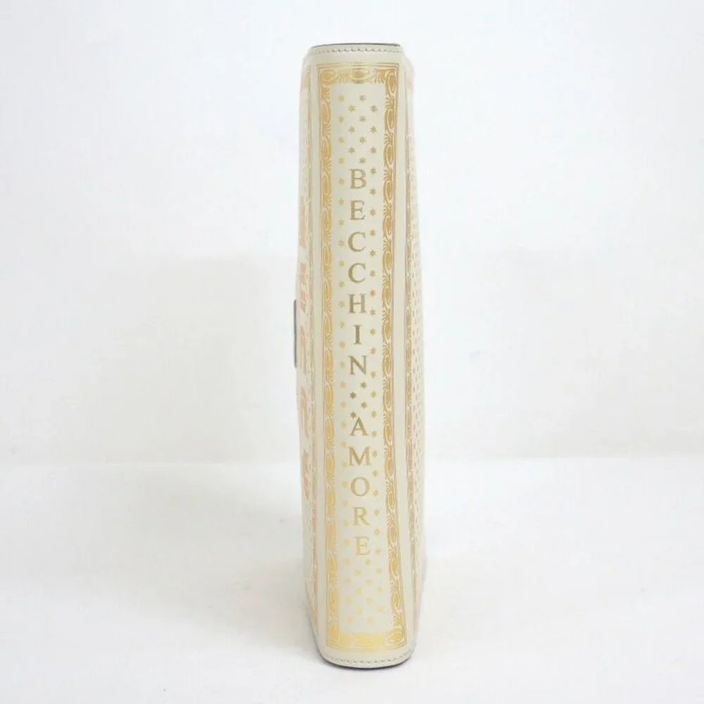 Gucci Clutch Logo Star Leather Silver White Gold - Picture 4 of 8